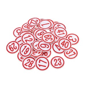 Unique Bargains Iron-on Washable Embroidered DIY Number Applique Patch 50 Pcs - 1 of 4