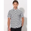 Lars Amadeus Men's Polka Dots Shirt Summer Short Sleeves Button Printed Dress Shirts - 2 of 4