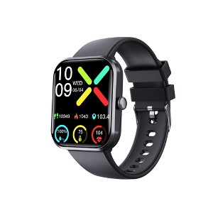 HONGGE Smart Watch with 1.9" Display, Blood Glucose & Oxygen Monitoring, Bluetooth Calling, 108 Sports Modes, Bonus Leather Strap - 1 of 4