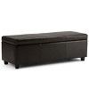CAVINAS Faux Leather Storage Ottoman Bench,Upholstered Ottoman with Stitching Design for Living Room,Bedroom - 2 of 4