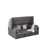 5-Piece Outdoor Patio Wicker Daybed Set with Retractable Canopy, Storable Table - 2 of 4