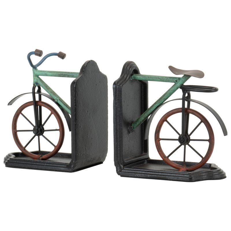 Multicolor Set of 2 Metal Bicycle Bookends - Foreside Home & Garden, 3 of 8
