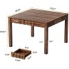 Tribesigns Square Dining Table with 4 Drawers - 3 of 4