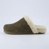 CUSHIONAIRE Cliché Genuine Suede Woven Mule Slippers for Women Indoor and Outdoor - Slip On Faux Fur Lining Women Footwear for Comfort - 2 of 4