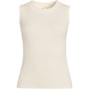 Lands' End Women's Fine Gauge Baby Cable Crew Neck Sleeveless Sweater - 3 of 4