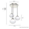 Hunter Fans 17.25" Saddle Creek Ceiling Light Brushed Nickel Finish - 3 Bulb Vintage Style Cluster for Indoor Spaces - 3 of 4