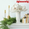 12PCS Glitter Magnolia Flowers for Christmas, 12 Inch Velvet Artificial Flowers with Pearls for Xmas Tree Decorations, Wreaths, Centerpieces, Garden - 4 of 4