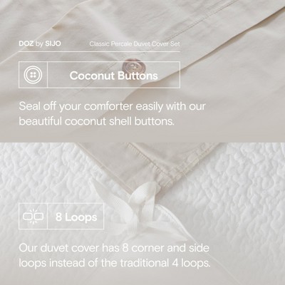 Storm Gray Long Staple Cotton Percale Duvet Cover Set