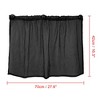 Unique Bargains Car Foldable SunShade Side Window Nylon Mesh Curtain 27.6"x16.5" Black 2 Pcs - 2 of 4