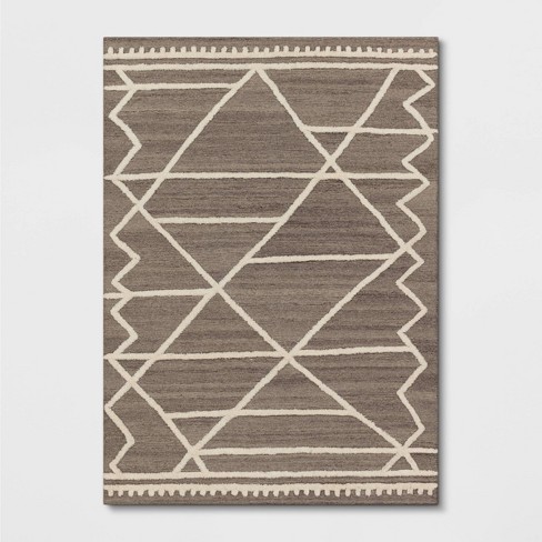 5'x7' Hand Tufted Wool Area Rug Gray - Threshold™