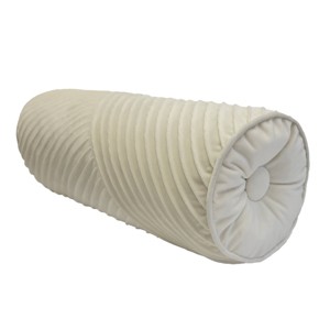 7"x18" Chelsea Velvet Neckroll Oblong Throw Pillow - Edie@Home - 1 of 3