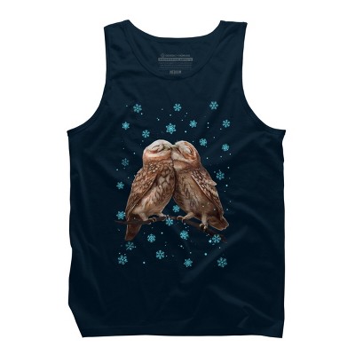 Men's Design By Humans Christmas owl By kodamorkovkart Tank Top