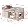 Donco Kids Louver Twin White Modular Low Loft Bed - Group B - 3 of 4