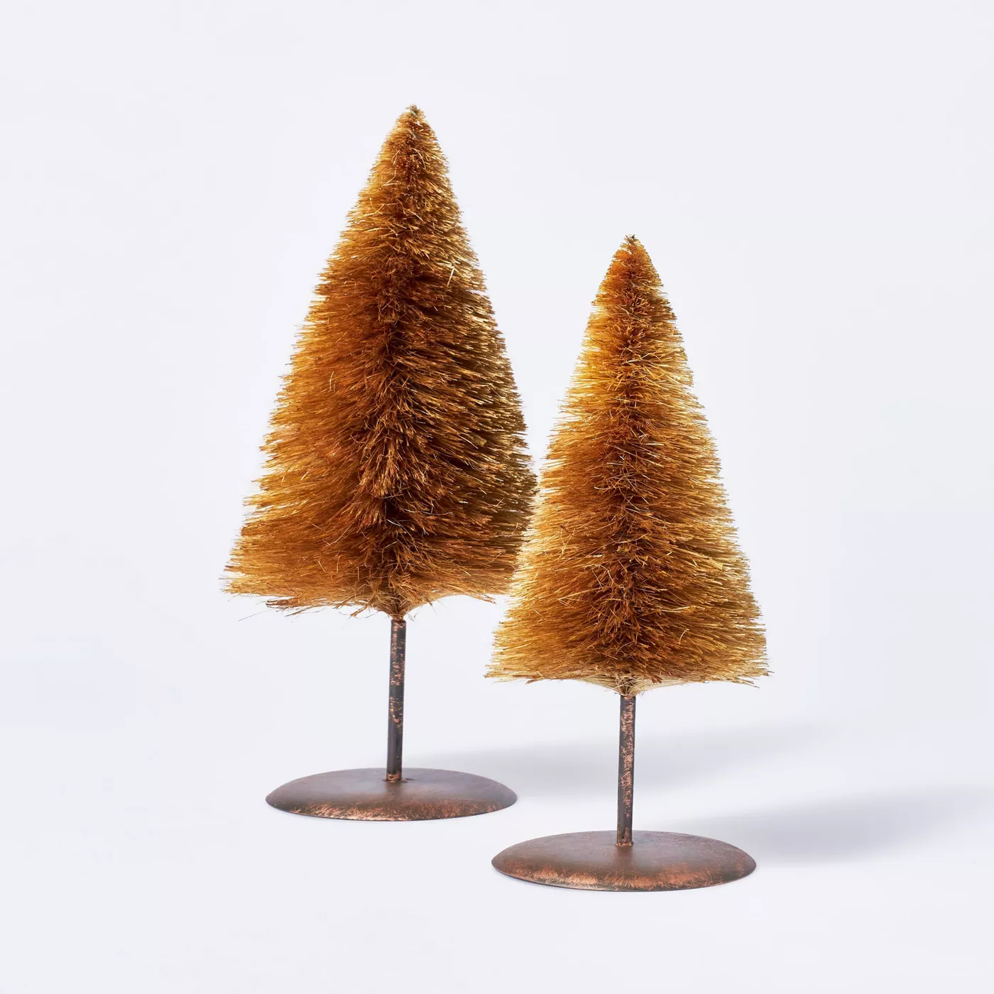 Set of 2 Natural Bottlebrush Trees - Threshold™ designed with Studio McGee - image 1 of 5