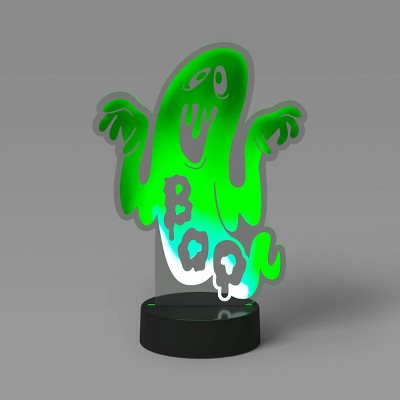 Lit Acrylic Boo Ghost Figurine - Hyde and EEK! Boutique™ Neon Green