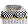 Bacati - Love Black/Gold set of 2 Small Side Crib Rail Guard Covers - 3 of 4