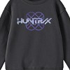 KPop Demon Hunters Huntr/X Logo Youth Black Crew Neck Long Sleeve Sweatshirt - 2 of 3