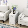 Costway Side End Table Nightstand with Charging Station Storage for Living Room Bedroom - 2 of 4