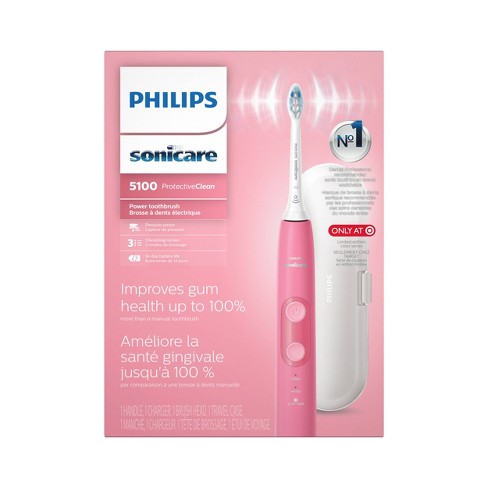 Philips Sonicare Protectiveclean 5100 Gum Health Rechargeable Electric  Toothbrush - Hx6461/04 - Deep Pink : Target