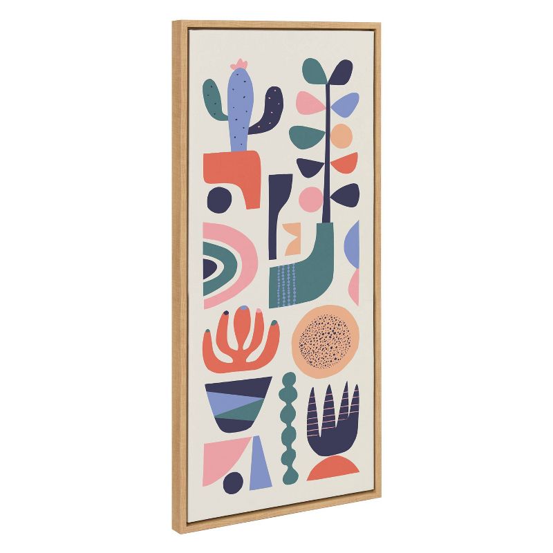 Sylvie Mid Century Succulents by Rachel Lee Framed Wall Canvas Natural - Kate & Laurel All Things Decor, 3 of 10