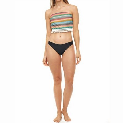 Women's Pom Pom Bandeau Crop Top - Beach Habitat