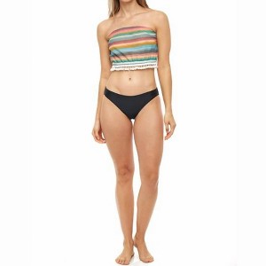 Women's Pom Pom Bandeau Crop Top - Beach Habitat - 1 of 3