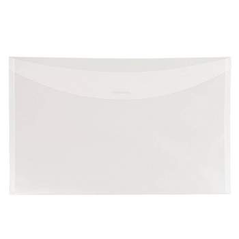 Jam Paper 5 1/4'' X 8'' 12pk Plastic Envelopes With Zip Closure, Booklet -  Clear : Target