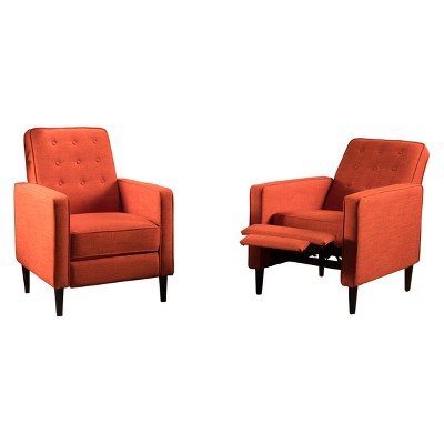 Burnt orange recliner new arrivals