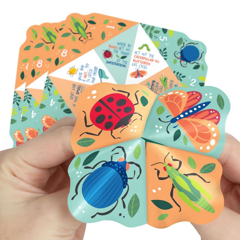Big Dot of Happiness Buggin' Out - Bugs Birthday Party Cootie Catcher Game - Jokes and Dares Fortune Tellers - Set of 12, 1 of 6