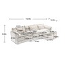 NicBex Chenille L-Shaped Convertible Sectional Sofa with Movable Pedals and Detachable Armrests for Living Room,Apartment,Beige - 3 of 4