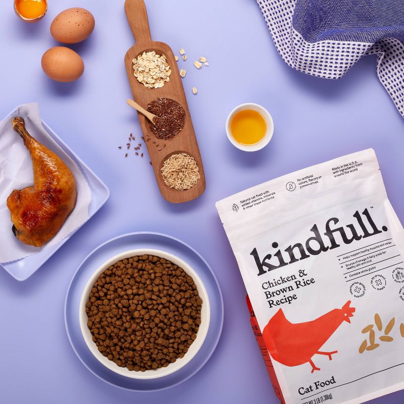 Chicken and Brown Rice Dry Cat Food - Kindfull™, 3 of 8