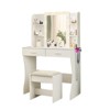 FONTOI Vanity Desk with 2 Drawers and 6 Storage Shelves, Dressing Table with Large Drawers&Open Shelves for Bedroom, White, 15.75"*53.94"*33.5" - 2 of 4