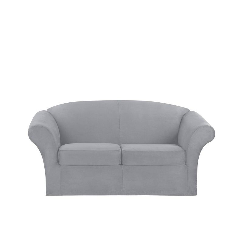 Ultimate Stretch Loveseat Suede Slipcover - Sure Fit, 1 of 6