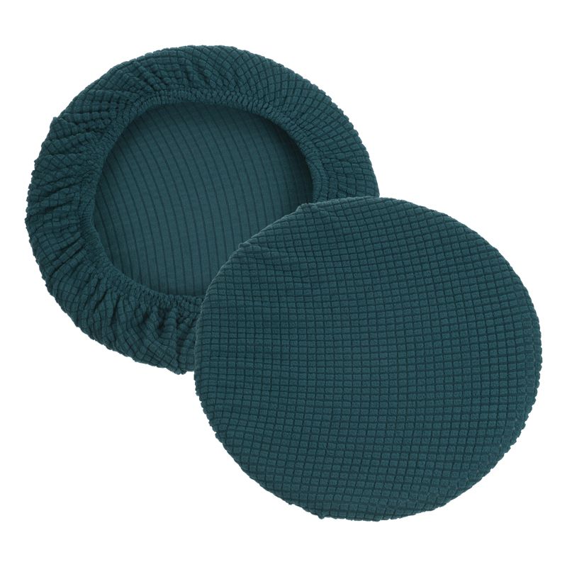Unique Bargains Kitchen Living Room Non-slip Washable 11" Elastic Round Bar Stool Seat Cushions for Chair Stool Slipcovers 2 Pcs, 1 of 6
