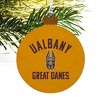 University at Albany Great Danes Wood Christmas Tree Holiday Ornament - 4 of 4