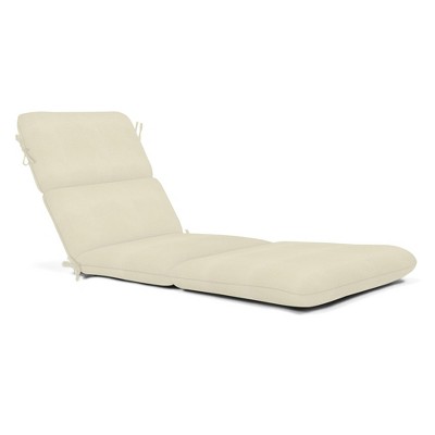 Casual Cushion Solid Sunbrella Fabric 1-Piece Outdoor Chaise Cushion, 22.5"W x 74"L