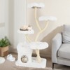 Tangkula Freestanding Cat Tower Tall Cat Tree w/ four Flower-shaped Platforms Cat Condo - 2 of 4