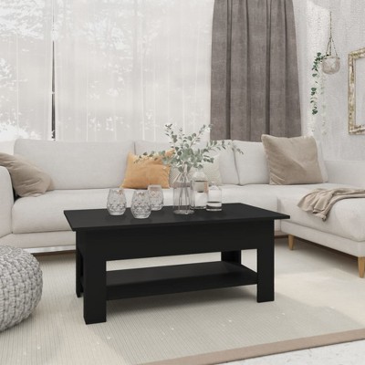 vidaXL Coffee Table Black 40.2 in.x21.7 in.x16.5 in. Engineered Wood