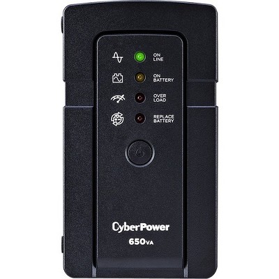 CyberPower Standby RT650 650VA Mini-Tower UPS - Mini-tower - 8 Hour Recharge - 2 Minute Stand-by - 120 V AC Input - 120 V AC Output - 6 x NEMA 5-15R