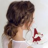 Unique Bargains Christmas Hair Clips Star Beard for Christmas 3.74"x3.54" Red White 1 Pc - 2 of 4