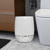 Small Round Plastic Vintage Bathroom Wastebasket - Nu Steel: Resin Construction, 7L Capacity, Solid Pattern - image 4 of 4