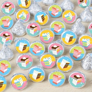 Big Dot of Happiness Cake Time - Happy Birthday Party Small Round Candy Stickers - Party Favor Labels - 324 Count - 1 of 4