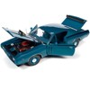 1971 Dodge Charger R/T 426 Hemi Blue Metallic with Black Stripes "Class of 1971" 1/18 Diecast Model Car by Auto World - 2 of 4
