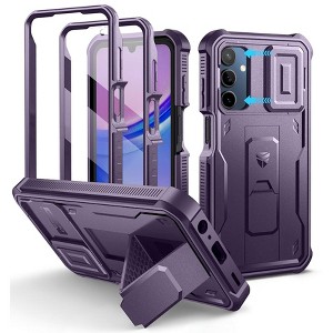 Dexnor for Samsung Galaxy A15-5G Phone Case, [2 Front Frame] [Built-in Slide Camera Cover & Kickstand] Military Grade Shockproof Case - 1 of 1