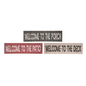 Transpac MDF Welcome To Sign Set of 3 Spring Home Decorations - 1 of 1