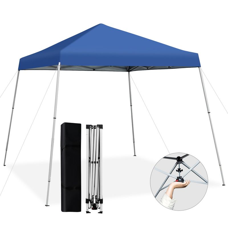 Costway 10x10ft Patio Outdoor Instant Pop-up Canopy Slanted Leg UPF50+ Sun Shelter, 1 of 11