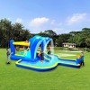 VYNXARIA 8 in 1 Inflatable slide water park trampoline bouncing house outdoor garden with Dolphin sprinkler，Target games，Water gun，Basketball - 2 of 4