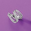Ross-Simons 0.75 ct. t.w. Diamond 3-Row Wave Ring in Sterling Silver - 4 of 4