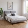 HomeRoots Dark Gray Tufted Upholstered Queen Bed Frame - 2 of 4