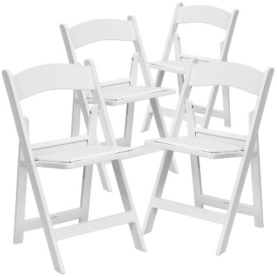 Flash Furniture Hercules™ Folding Chair - Resin– 4 Pack 1000LB Weight Capacity Event Chair